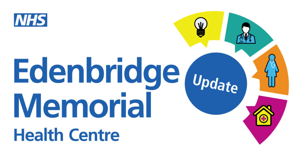 An illustrated banner for the Edenbridge Memorial Health Centre