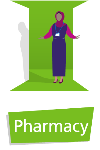 Pharmacy pathway door