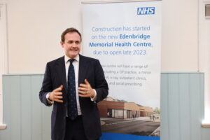 Tom Tugendhat MP speaking at the ground-breaking event