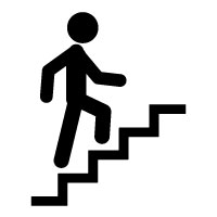 Walking up stairs icon