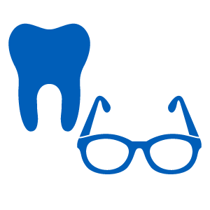 Dentist and eye care icon
